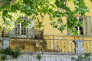 Provence Prints: France, Provence, Bonnieux, Chateau Canorgue, vineyards and winery. Editorial Use Only
