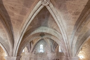 Provence Prints: France, Provence, Gordes. Abbey of Our Lady of Senanque (Abbey Notre-Dame de Senanque) built in the 12th century