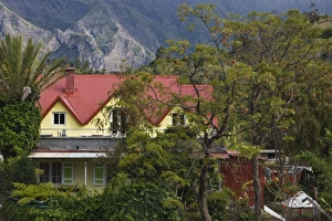 Images Dated 7th October 2008: France, Reunion Island, Cirque de Cilaos, Cilaos, village house detail
