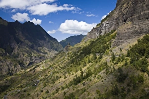 Images Dated 7th October 2008: France, Reunion Island, Cirque de Cilaos, RN5 road by Palmiste Rouge village