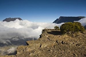 Images Dated 4th October 2008: France, Reunion Island, Cirque de Mafate, Le Maido, Cirque view from Piton Maido Peak (el