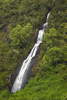 Cirque De Salazie Prints: France, Reunion Island, Cirque de Salazie, Salazie, Cascade du Voile de la Mariee