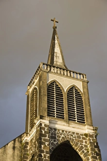 Images Dated 4th October 2008: France, Reunion Island, St-Andre, Cirque de Salazie, Town Church
