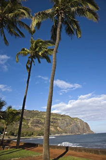 Images Dated 3rd October 2008: France, Reunion Island, St-Denis, view of La Montaigne from Le Barachois waterfront