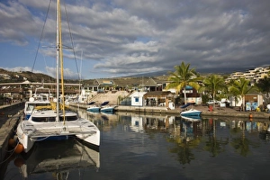 Water Craft Prints: France, Reunion Island, St-Gilles-Les-Bains, Port de Plaisance marina