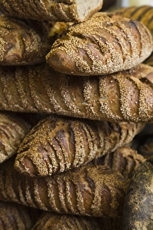 Images Dated 3rd October 2008: France, Reunion Island, St-Paul, Seafront Market, artisan baked bread