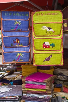 Images Dated 3rd October 2008: France, Reunion Island, St-Paul, Seafront Market, Reunion-made souvenirs