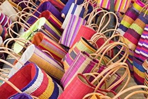 France, Southern France, Provence, St. Remy. Baskets for sale at village street market