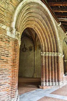 France, Toulouse. Church of the Jacobins arched entrance to the courtyard