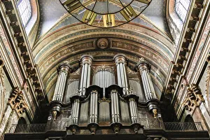Decorative Prints: France, Toulouse. Church of the Jacobins organ pipes