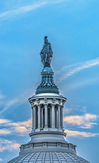 District Of Columbia Prints: Freedom Statue, US Capitol, Washington, DC. Statue by Thomas Crawford 1863