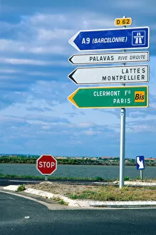 Images Dated 15th December 2005: French highway signs. french, france, francaise, francais, europe, european