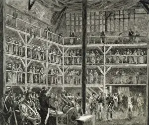 Revolutionary Prints: FRENCH REVOLUTION. Abbey room where the revolutionary court held its sessions in 1793
