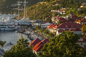 West Indies Prints: French West Indies, St-Barthelemy. Gustavia Harbor