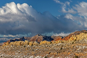 Images Dated 18th January 2024: Fresh snowfall on reefs in Red Cliffs National Conservation Area near St