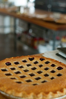 Prints of Freshly baked berry pie in bakery in Amish country in northern Indiana Images Dated 2024 October: Freshly baked berry pie in bakery in Amish country in northern Indiana