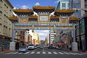 Roadway Prints: The Friendship Archway at Chinatown in Washington, D. C