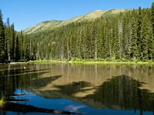 Images Dated 24th July 2010: Frozen Lake located on the U. S. and Canadian border in the Flathead National Forest
