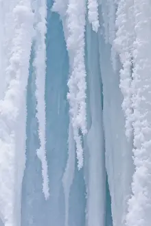 Images Dated 6th February 2012: The frozen Schleierfaelle (veil falls) in Upper Bavaria tumbling into river Ammer