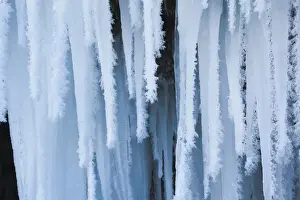 Images Dated 6th February 2012: The frozen Schleierfaelle (veil falls) in Upper Bavaria tumbling into river Ammer
