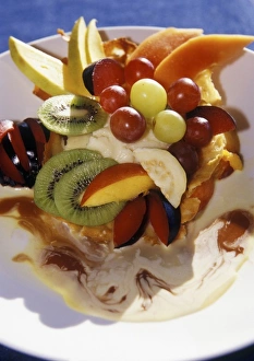 Dine Prints: Fruit salad with ice cream