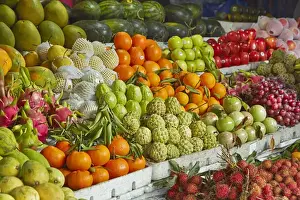 Vietnam Prints: Fruit stall, Central Market, Hoi An (UNESCO World Heritage Site), Vietnam
