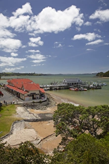 Bay Of Islands Prints: Fullers building, and wharf, Paihia, Bay of Islands, Northland, North Island, New Zealand