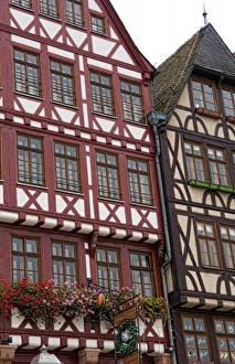 Prints of Gabled architecture of Romerberg, Old Town, Frankfurt, Germany Images Dated 2027 October: Gabled architecture of Romerberg, Old Town, Frankfurt, Germany
