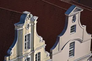 Hanseatic League Prints: Gabled houses, Lubeck, Schleswig-Holstein, Germany