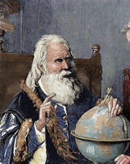 Beard Prints: Galileo Galilei (1564-1642). Physicist, Italian mathematician and astronomer