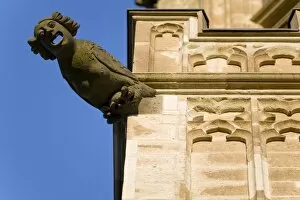 Gargoyle on Gothic tower of Altes Rathaus (city hall), old quarter of city, Cologne