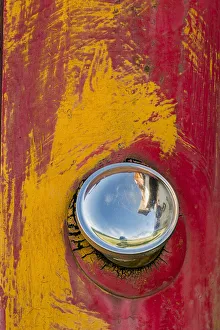 Truck Prints: Gas cap on old abandoned truck, Palouse region of eastern Washington State