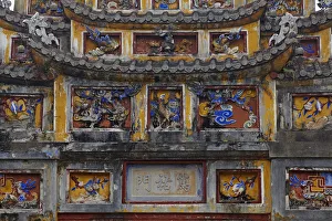 Detail on gateway, historic Hue Citadel (Imperial City), Hue, North Central Coast
