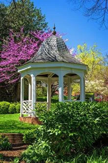 Gazebo Prints: Gazebo and garden, Alexandria, Virginia, USA