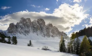 Dolomite Prints: Geisler mountain range in the dolomites of the Villnoss Valley in South Tyrol
