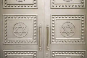 Eurasia Prints: Georgia, Batumi. Batumi Synagogue, built 1904, door detail with Stars of David