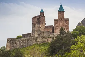 15th Century Prints: Georgia, Kakheti, Gremi. Gremi Fortress, 15th century castle from the time that Gremi had