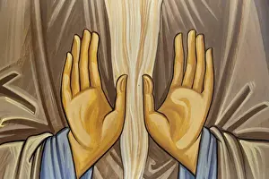 Images Dated 25th September 2014: Georgia, Kakheti. Religious art at the David Gareja Monastery
