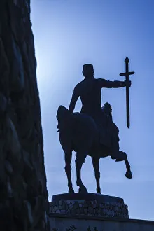 Eurasia Prints: Georgia, Kakheti, Telavi. Statue of King Erekle II