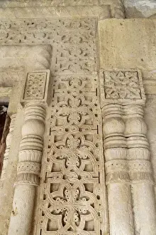 Kutaisi Prints: Georgia, Kutaisi. A lattice of carved stone at the Gelati Monastery