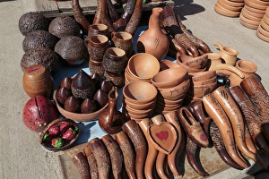 Georgia, Kutaisi. Pots and other ceramic goods for sale