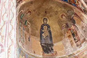 Images Dated 22nd September 2014: Georgia, Kutaisi. Religious artwork inside the Gelati Monastery