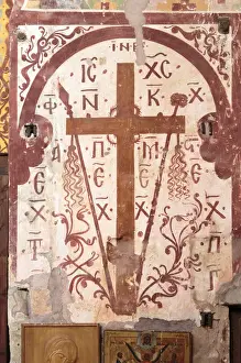 Images Dated 22nd September 2014: Georgia, Kutaisi. Religious artwork inside the Gelati Monastery