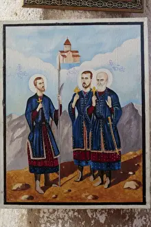 Images Dated 22nd September 2014: Georgia, Kutaisi. Religious artwork inside the Gelati Monastery