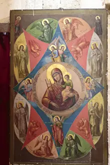 Images Dated 22nd September 2014: Georgia, Kutaisi. Religious artwork inside the Gelati Monastery