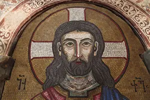 Georgia, Kutaisi. Religious artwork inside the Gelati Monastery