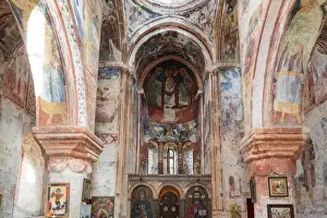 Images Dated 22nd September 2014: Georgia, Kutaisi. Religious artwork inside the Gelati Monastery