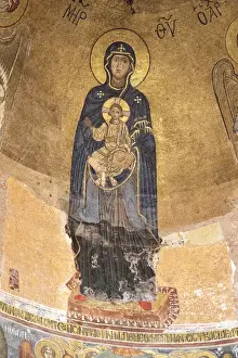 Images Dated 22nd September 2014: Georgia, Kutaisi. Religious artwork inside the Gelati Monastery