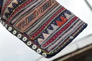 Images Dated 21st September 2014: Georgia, Mtskheta, Juta. A closeup of a sleeve on traditional clothing from Georgia