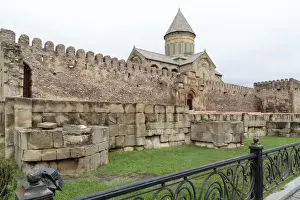 Images Dated 20th September 2014: Georgia, Mtskheta. The wall surrounding the Svetitskhoveli Cathedral